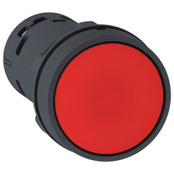 Schneider Electric Flush Push Button,Red,Non-Illum,22mm XB7NA45