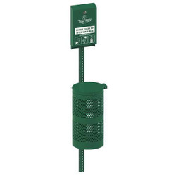 Poopy Pouch Pet Waste Disp. Station,Green,10 gal. PP-H-KIT