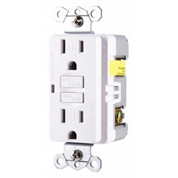 Ge Ground Fault Receptacle,15A,TR,White 32075