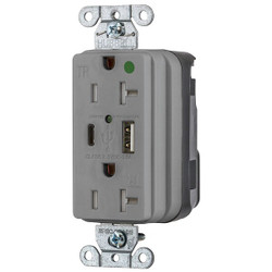 Hubbell Snapconnect receptacle SNAP8300UACGY