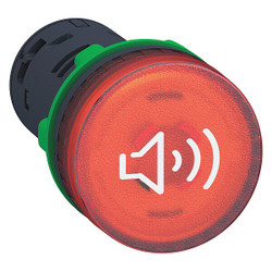 Schneider Electric Buzzer,90dB Decibels,230 to 240V,Red XB5KS2M4