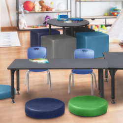 Regency Kee 72" x 30" Height Adjust Table,Grey,2 MT7230GYAPBK45NV