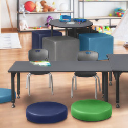 Regency Kee 72" x 30" Height Adjust Table,Grey,2 MT7230GYAPBK45BK