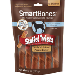 SmartBones Stuffed Twistz Dog Chew (6-Pack) SBST-02065-13