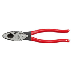 Milwaukee Tool Dipped Grip Plier,Linemans Pliers,9" L MT500