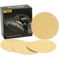 Mirka Bulldog Gold Grip Disc, 3 Inch, 320 Grit, 50 Count 23-608-320
