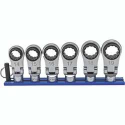 6 PC. 12PT NANO FLEX OFFSET RATCHETING ATTACHMENT SET - 3/8IN DRIVE (14 - 19MM) NORA150XL