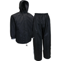 Boss XL 3-Piece Black Polyester Rain Suit B44520/XL