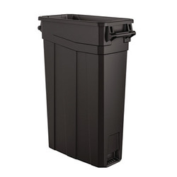 Suncast Commercial® 23 Gallon Resin Slim Trash Can, Plastic, Black TCNH2030BK