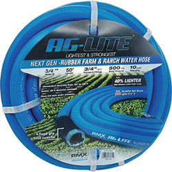 AG-Lite Rubber Water Hose Assembly 3/4in x 50ft AL3450