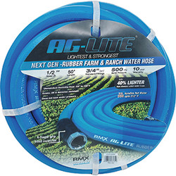 AG-Lite Rubber Water Hose Assembly 1/2in x 50ft AL1250