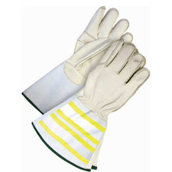 Bdg Leather Gloves,Gauntlet Cuff,XL 60-9-1280-XL