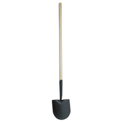 Westward Round Point Shovel,48 In.Handle,14 ga. 4LVT3