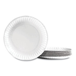 Perk™ Economy Paper Plates, 9" Dia, White, 100/pack PK56516/53196