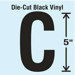 Stranco Die Cut Letter Label, C, 10 Cards,PK10 DBV-5-C-10