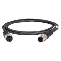 Telemecanique Sensors Cordset,6.56 ft.,Black,250VAC/300VDC XZCR1511040A2