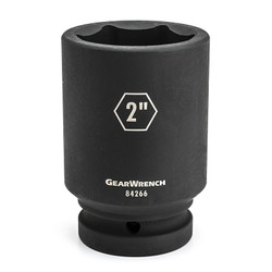 Impact Socket, 1 in Drive Size, 2-3/4 in Opening Size, 6-point, Deep Length