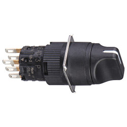 Schneider Electric Selector Switch, 2 Pos, 16 mm, Black XB6EAD221P