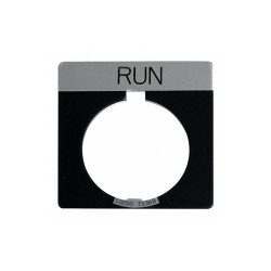 Eaton Legend Plate, Run, White/Black, Square 10250TS31