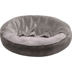 FurHaven Small Velvet & Wave Fur Hooded Donut 12253497