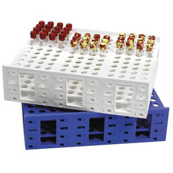 Heathrow Scientific Test Tube Rack,Polypropylene,Blue 120113
