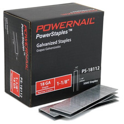 Powernail Narrow Crown Staple,18 ga.,1-1/8",PK5000 PS18112