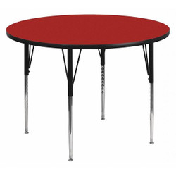 Flash Furniture Activity Table,Round,Red,60" XU-A60-RND-RED-T-A-GG