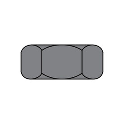 Manufacturer Varies Hex Nuts,1 1/4-7 HEx NUT FINISHED,PK60 125NFP