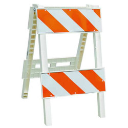Manufacturer Varies Type 2 Folding Barricade,Orange/White 97-01-002-01