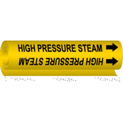 Brady Pipe Mrkr,High Prssure Steam,5in H,8in W 5706-O