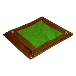 Manufacturer Varies Tarp,Brown,Green,7.33 ft L,5.25 ft W 10057
