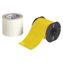 Brady Label Tape Roll,Yellow,4 in. W B30C-4000-483YL-KT