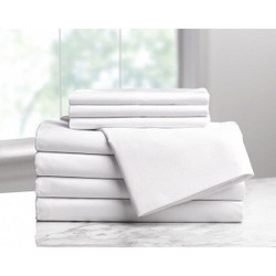 Westpoint Home Fitted Sheet,80 in L,Fresh White 1A29711