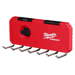 Milwaukee Tool Hook Rack,Plastic,Red,3 in L 48-22-8329