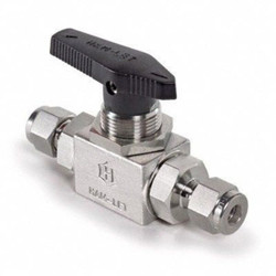 Ham-Let Manual 2-Way Ball Valve,Let-Lok,316 SS H-6800-SS-L-8MM-IPSS
