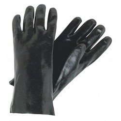 Mcr Safety Gloves,PVC,L,12 in. L,Smooth,PR,PK12 6212