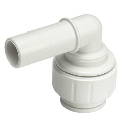 John Guest 90 Stem Elbow,1/2 In.CTS,PEX,White PEI222020