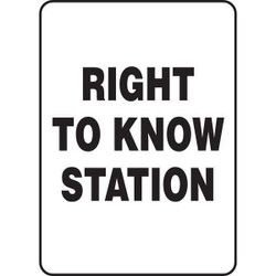 Accuform Right To Know Station Safety Sign,Alum MCHM520VA