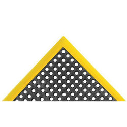 Notrax Drainage Mat,Black wYlwBrdr,2ft4"x3ft4" 549S2840YB