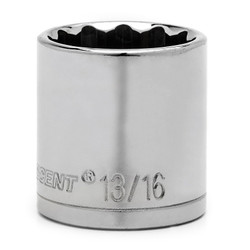 12 Point Standard SAE Sockets, 3/8 in Dr, 3/8 in Opening
