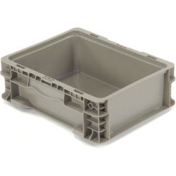 Global Industrial Stackable Straight Wall Container Solid 12""L x 15""W x 5""H G