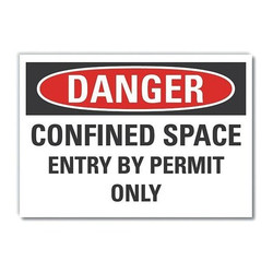 Lyle Confined Space DangerLbl,3.5x5in,Polyest LCU4-0546-ND_5X3.5