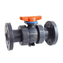 Hayward Flow Control Manual 2-Way Ball Valve,Flange,PVC TBH1075A0FE0000