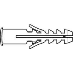 Manufacturer Varies Wall Anchor,Plastic,1 5/8 in L,PK100 U63101.031.0001