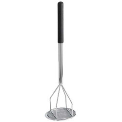 Tablecraft Potato Masher,19 in L,Steel,Round 7319