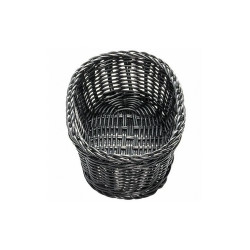 Tablecraft Food Serving Basket,6 1/4" W,Black,PK12 M2474