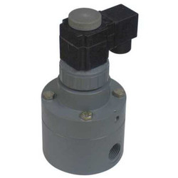Plast-O-Matic Valve,PVC,2Way/2Position,1",63/64" PS100VW11-120/60-PV
