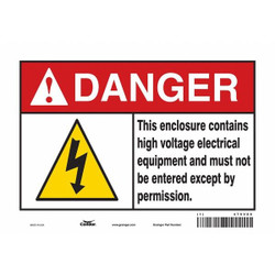 Condor Safety Sign,7 in x 10 in,Vinyl 479V88