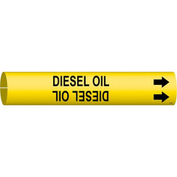 Brady Pipe Marker,Diesel Oil,13/16in H,4/5in W 4174-A