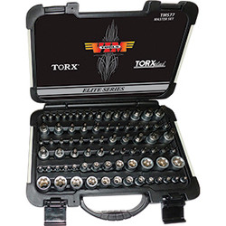 TMS77: 77 Pc. Master Torx driver set / 9 Pc. Universal joint inverted torx set TMS77-400
